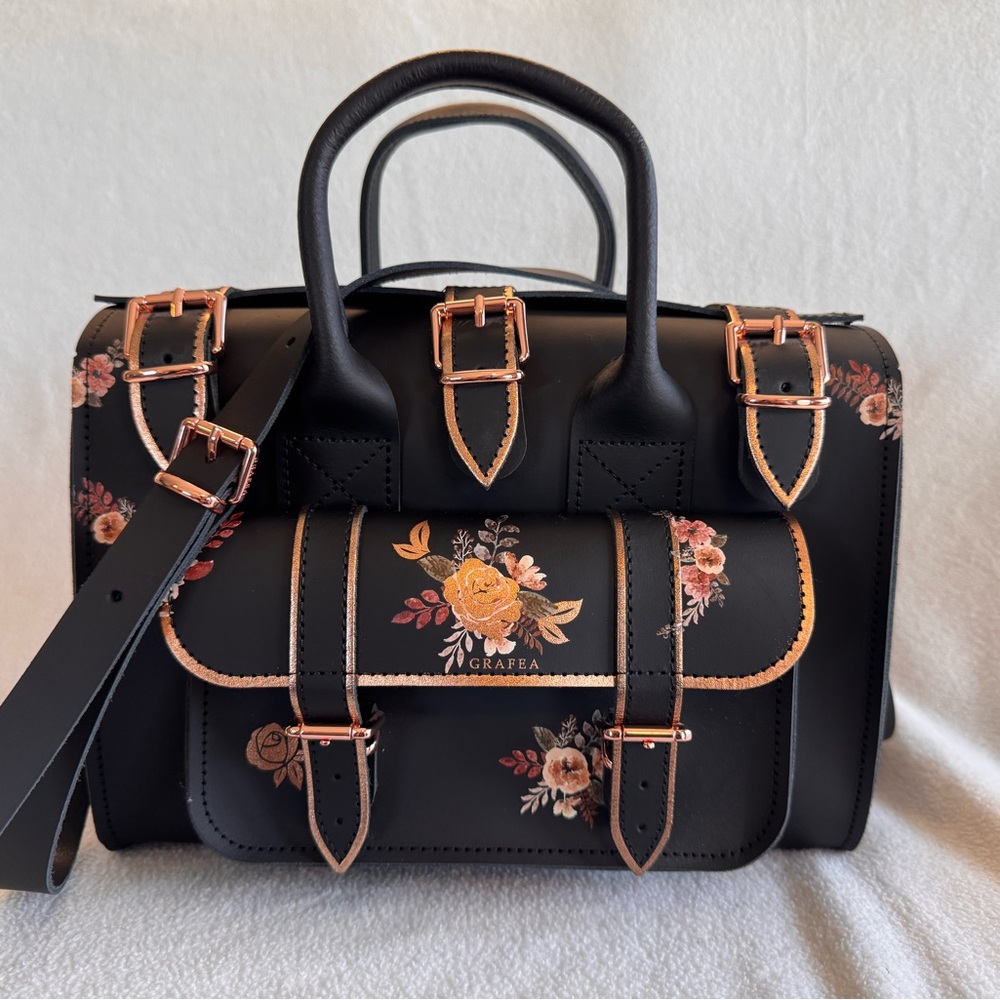 Grafea Luna Porcelain Black Satchel